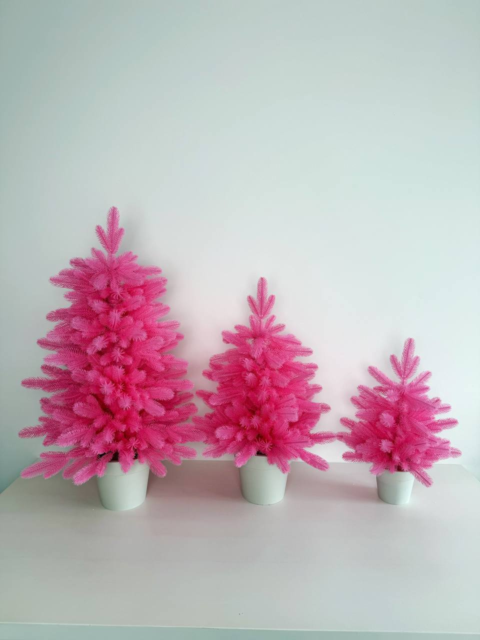 Штучна Ялинка Елегант рожева в горщику 70 см - зображення 2
