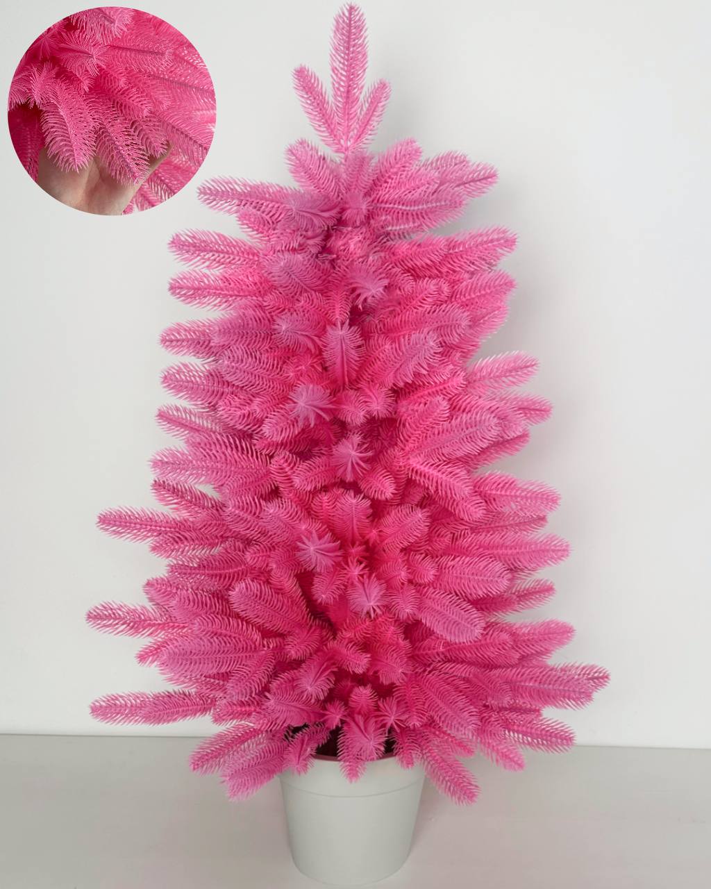 Штучна Ялинка  Елегант рожева в  горщику 90 см