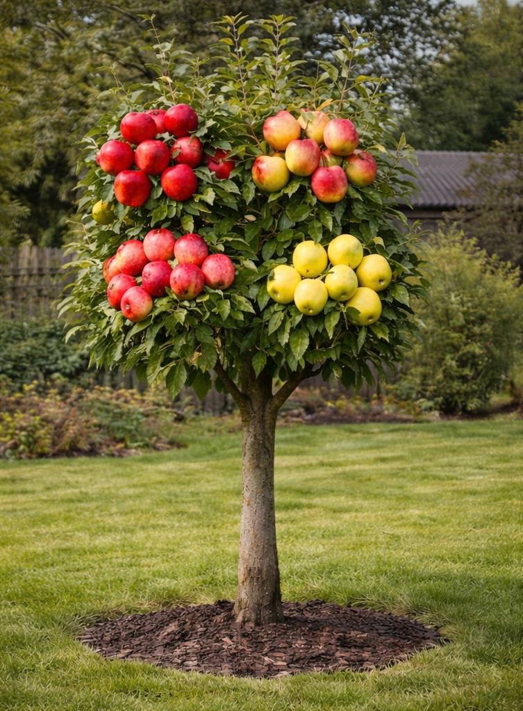 Яблуня Дерево-сад Ред Сан+Ліголь+Фуджі+Голден