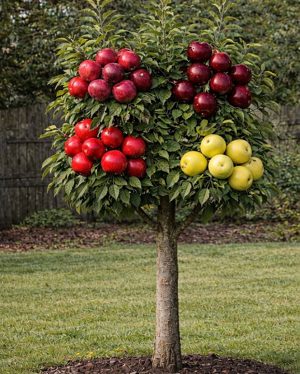 Яблуня Дерево-сад Ред Сан+Флоріна+Ред Джонопринц + Голден